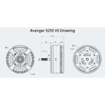 Original Brotherhobby Avenger V5 5210 295KV/365KV Motor(CW) Equipped with Foldable Paddles Hot Sell  10inch Drone Motor